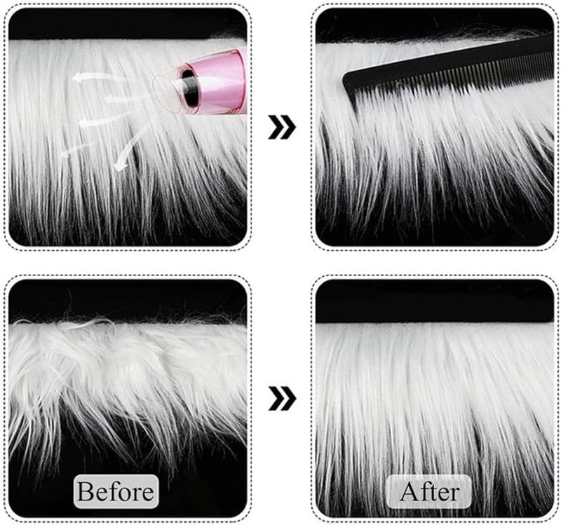 Black Faux Fur Ribbon Trim Fabric Roll for Sewing Costume and Christmas Tree Decor - Image 4
